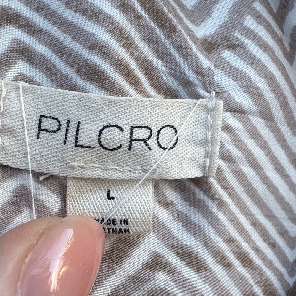 Pilcro short sleeve silky surf shirt dress, size Large - Picture 10 of 12